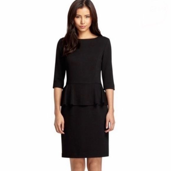 Brooks Brothers Dresses & Skirts - Brooks Brothers Black Knit Ponte Peplum Sheath Dress Black